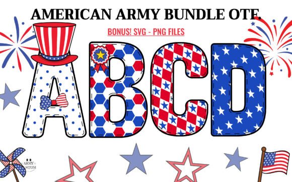 American 4th of July Bundle: Patriotic Typography for Designers