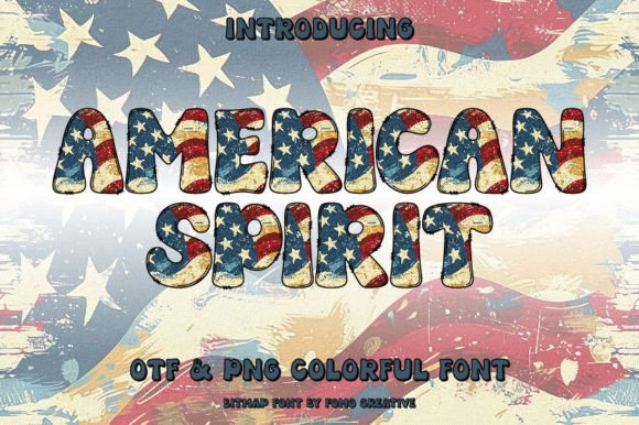 American Spirit: A Vibrant Color Font for Creative Design