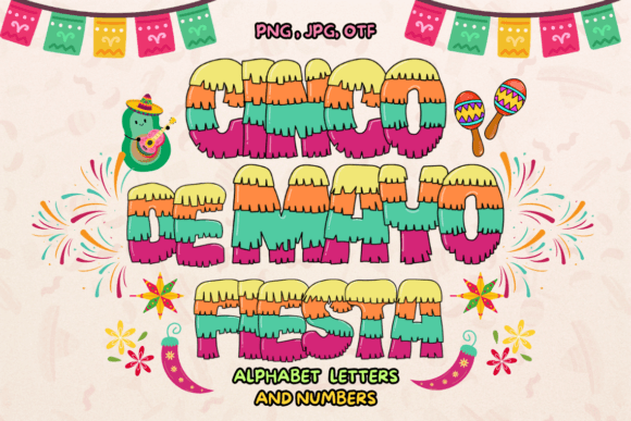 Celebrate with Vibrant Typography: Cinco De Mayo Fiesta