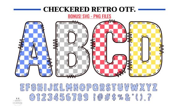 Checkered Retro: A Bold Font for Creative Design