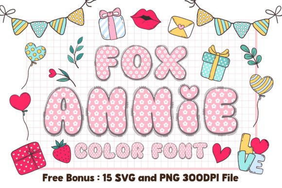 Fox Annie: A Charming Color Font for Heartfelt Design