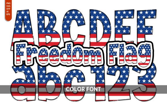 Freedom Flag Typography: Elevating Patriotic Design