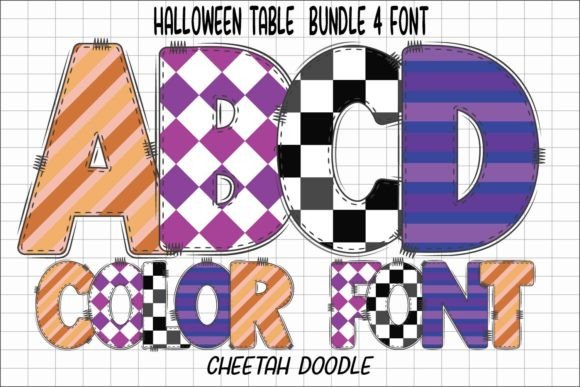 Halloween Table: Spooky Typography for Creative Designs