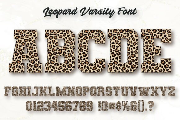 Leopard Varsity: Bold Typography for Dynamic Designs