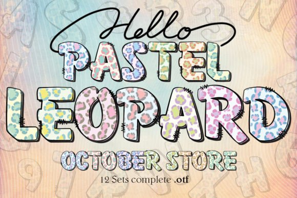 Pastel Leopard: Wild Typography for Modern Design