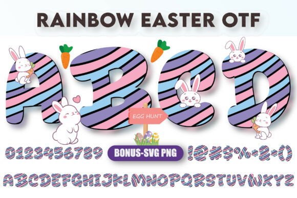 Rainbow Easter: Vibrant Typography for Festive Designs