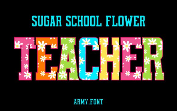 Sugar School Flower: Dynamic Typography for Creative Projects