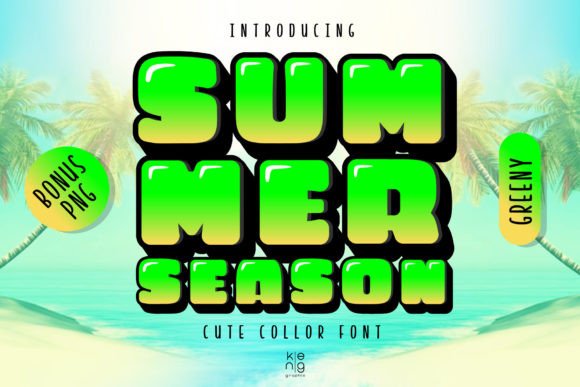 Summer Season Greeny: The Vibrant Font for Bold Visuals