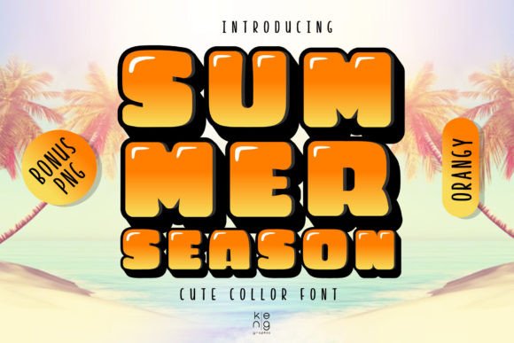 Summer Season Orangy: A Bold Font for Dynamic Designs