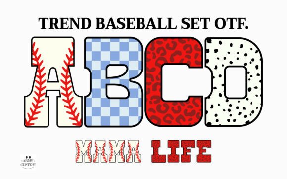 Trend Baseball Set: Dynamic Typography for Energetic Designs