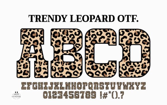 Trendy Leopard: Unleashing Kinetic Elegance in Typography