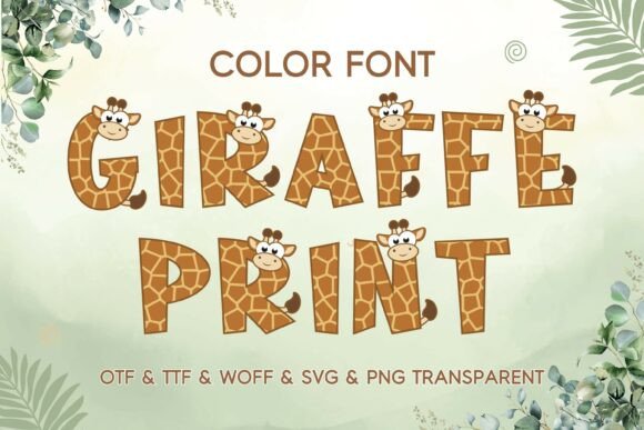 Unleashing Playful Creativity with Giraffe Print Typography